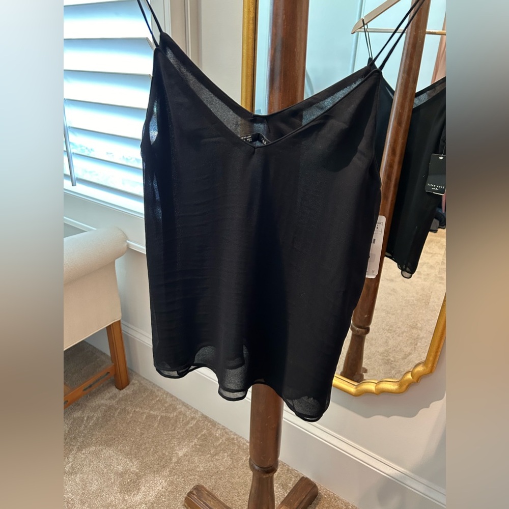 Zara Classic black lined camisole top